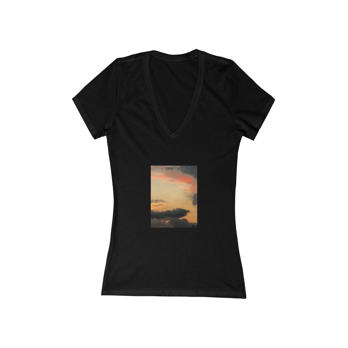Zoitra Amber Horizon V-Neck Tee — Luxury Edit from Zoitra Collective