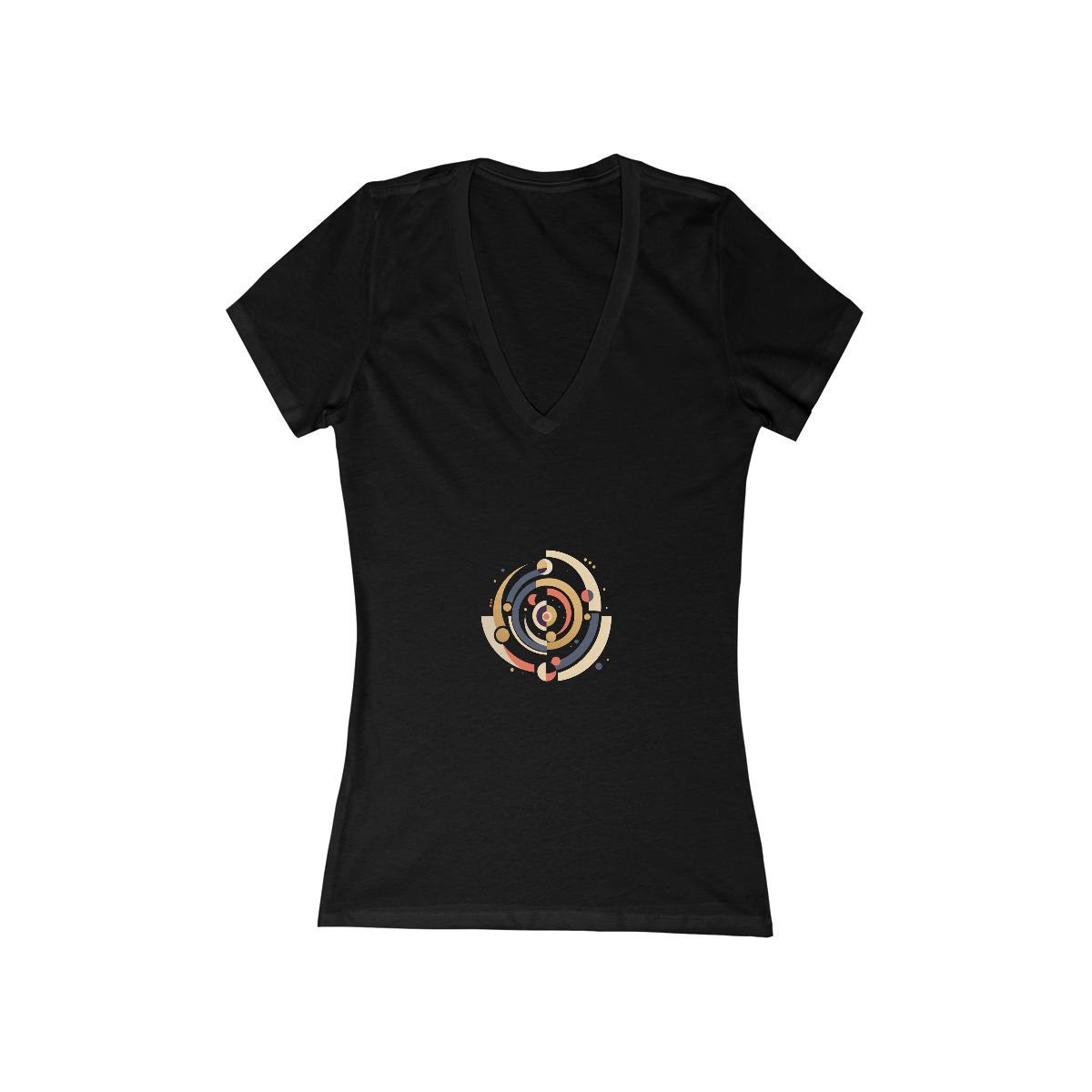 Zoitra Celestial Geometry V-Neck Tee — Luxury Edit from Zoitra Collective