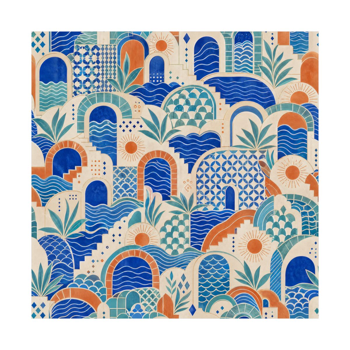 Zoitra Cerulean Maison Art Print — gallery view 1 of 4