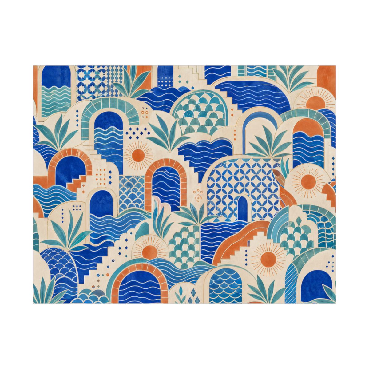 Zoitra Cerulean Maison Art Print — gallery view 1 of 4