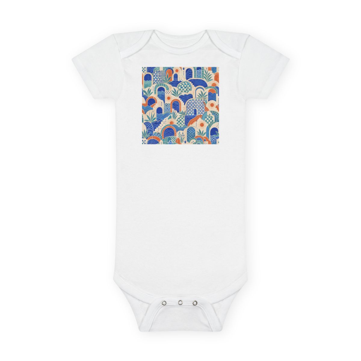 Zoitra Cerulean Maison Baby Bodysuit — gallery view 1 of 4
