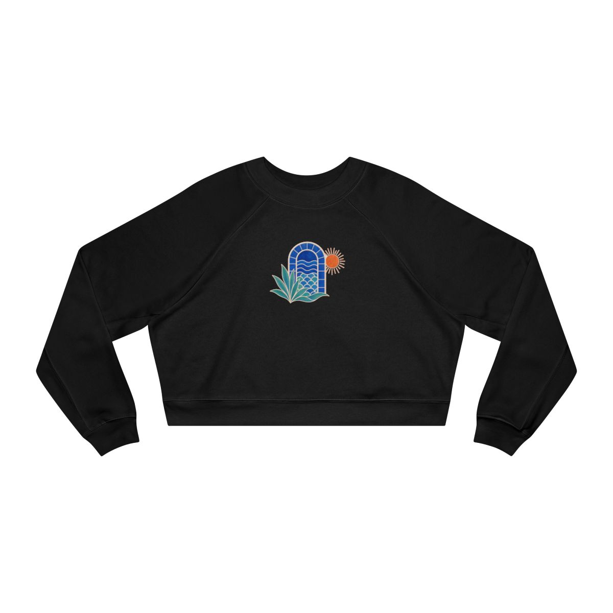 Zoitra Cerulean Maison Cropped Fleece — Luxury Edit from Zoitra Collective