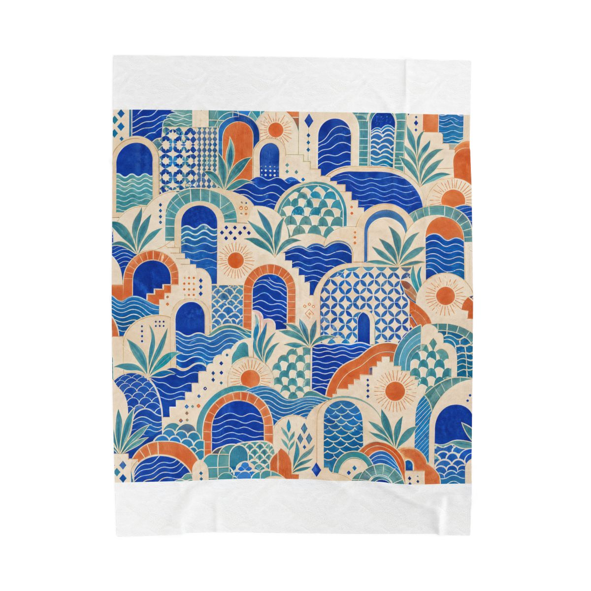 Zoitra Cerulean Maison Velveteen Blanket — Home & Gifting from Zoitra Collective