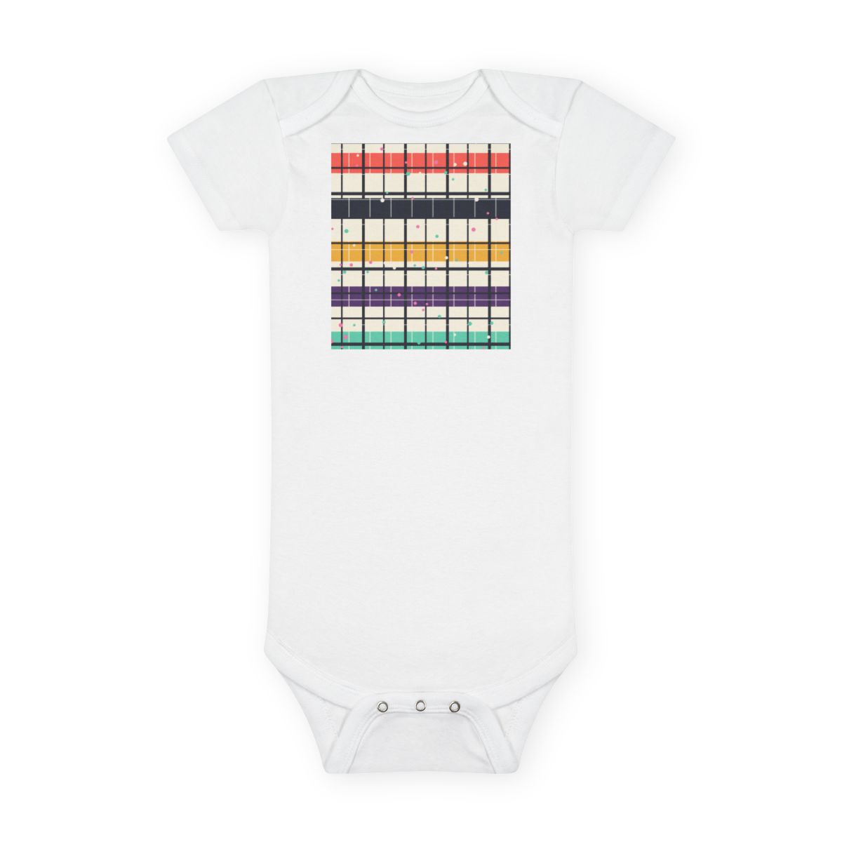 Zoitra Chromatic Check Baby Bodysuit — Baby & Kids from Zoitra Collective