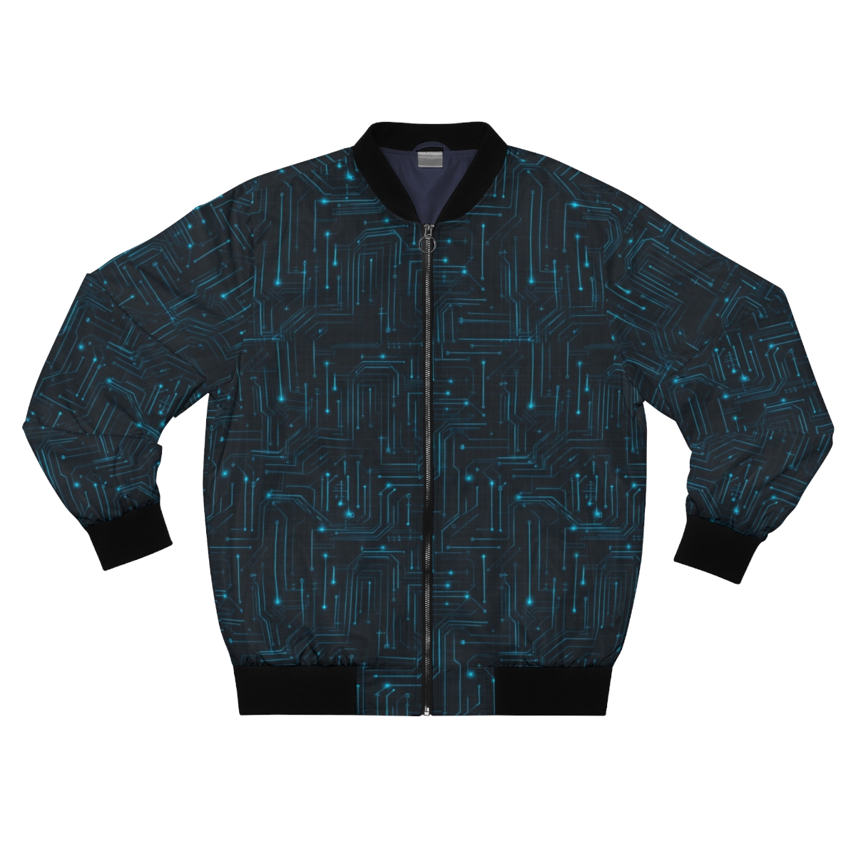 Zoitra Chrome Circuit Bomber Jacket — gallery view 1 of 4