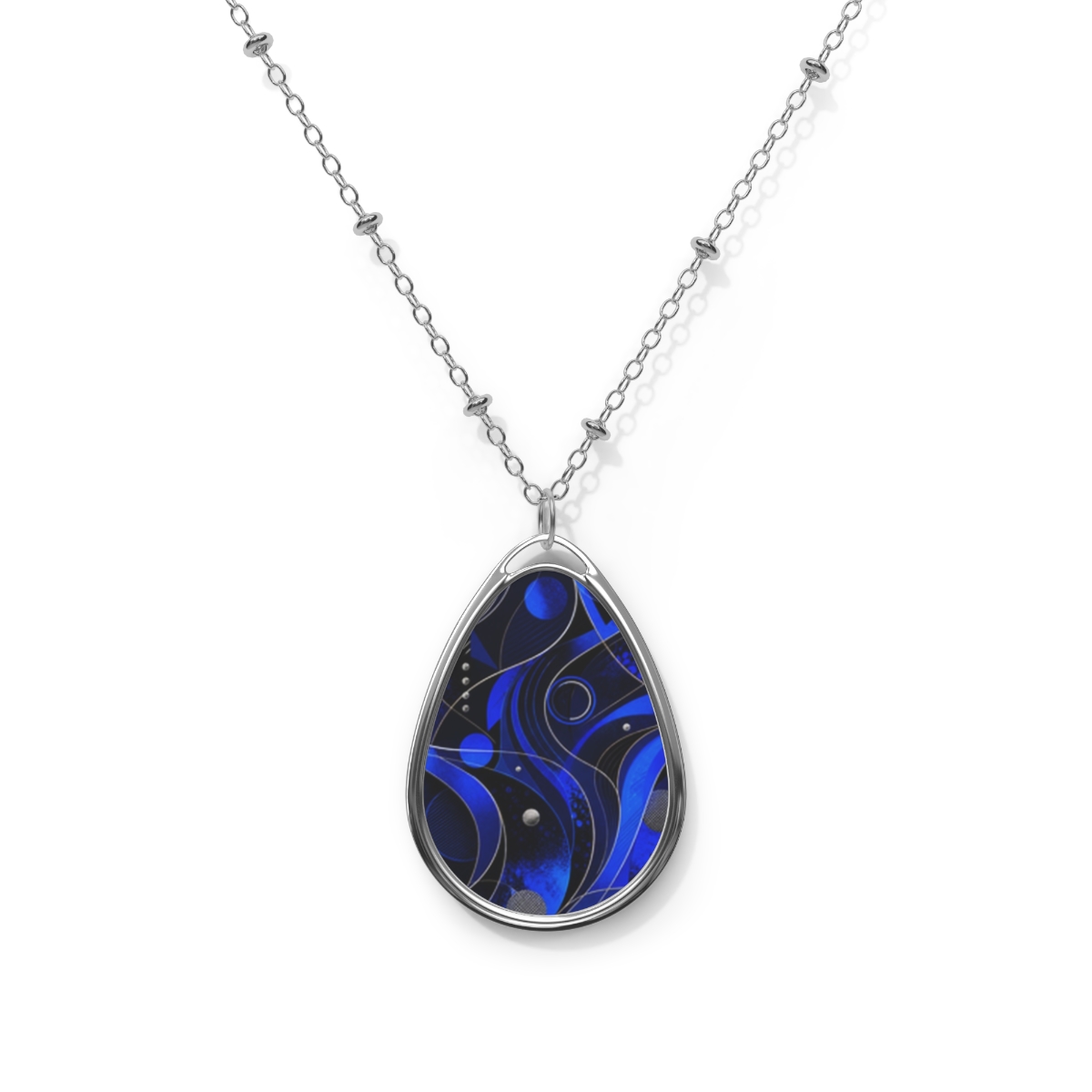 Zoitra Cobalt Current Oval Necklace — Jewelry from Zoitra Collective