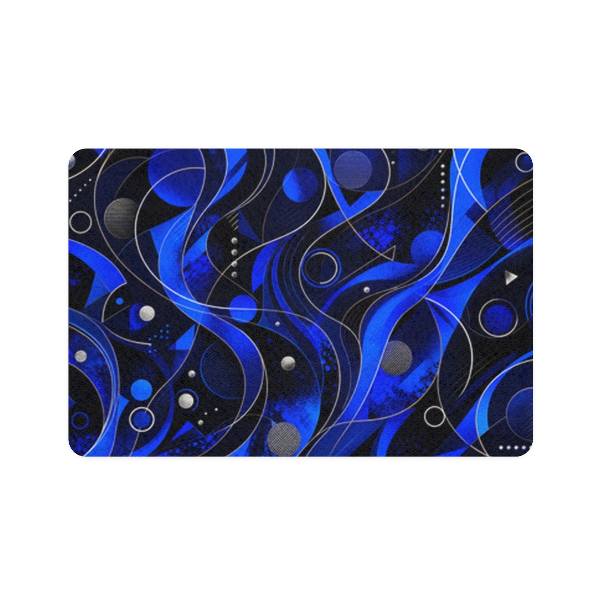 Zoitra Cobalt Current Pet Food Mat — gallery view 1 of 4