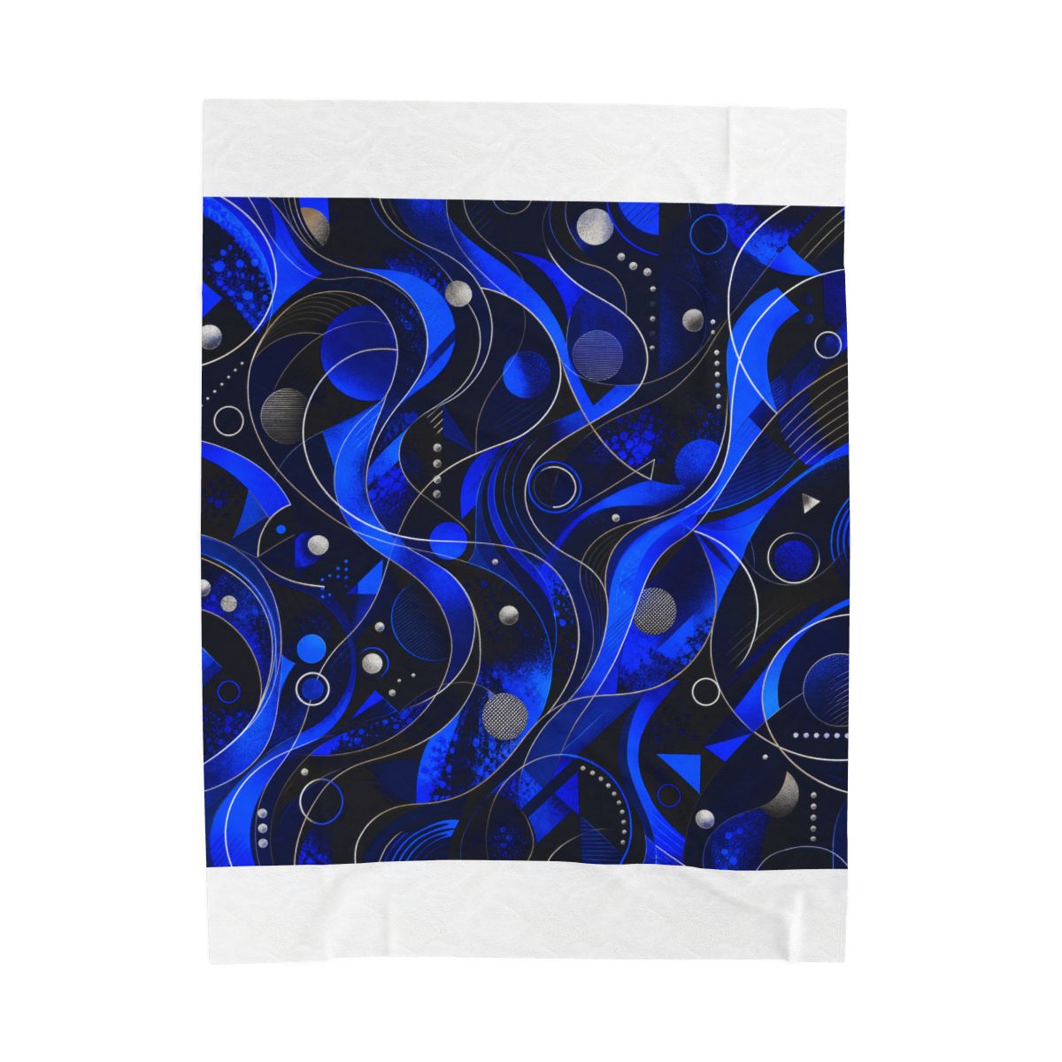 Zoitra Cobalt Current Velveteen Blanket — Home & Gifting from Zoitra Collective