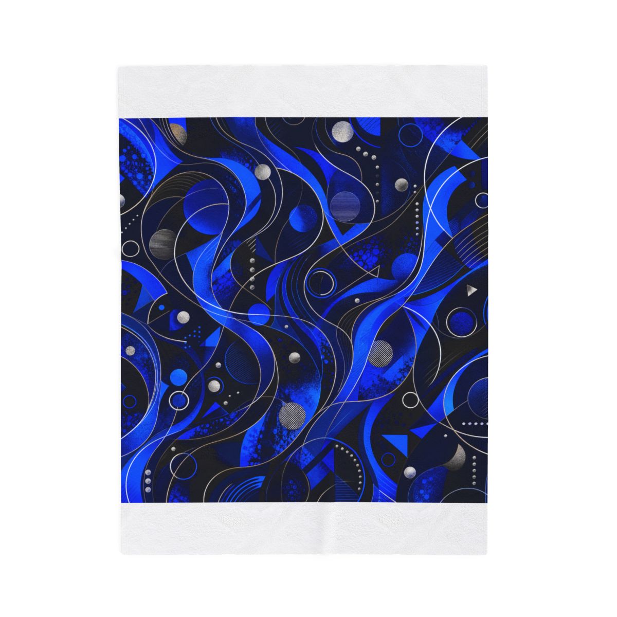 Zoitra Cobalt Current Velveteen Blanket — gallery view 1 of 8