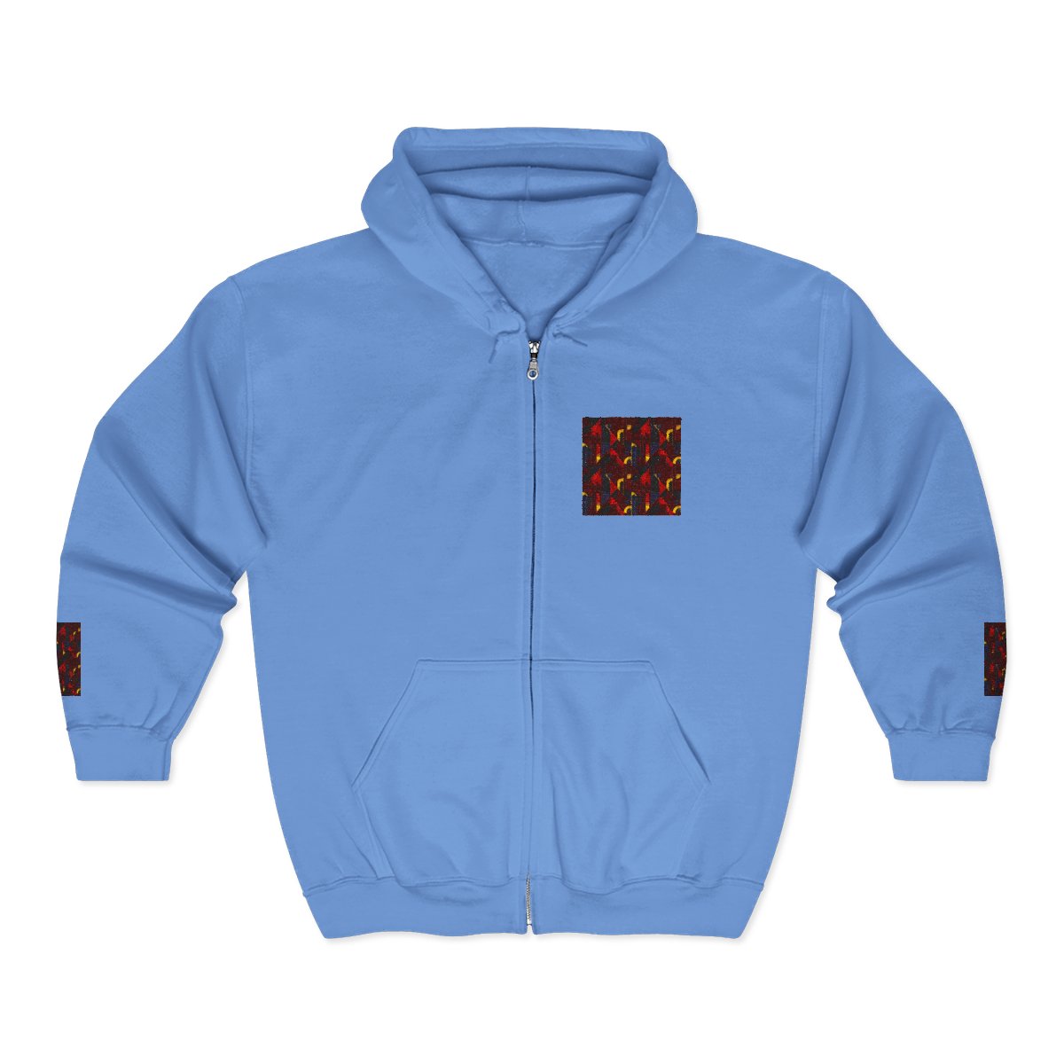 Zoitra Crimson Meridian Heavy Blend Hoodie — Luxury Edit from Zoitra Collective