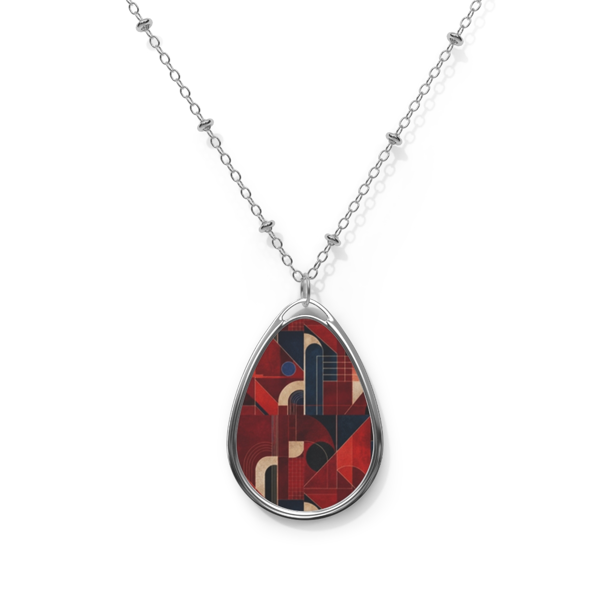 Zoitra Crimson Meridian Oval Necklace — Jewelry from Zoitra Collective