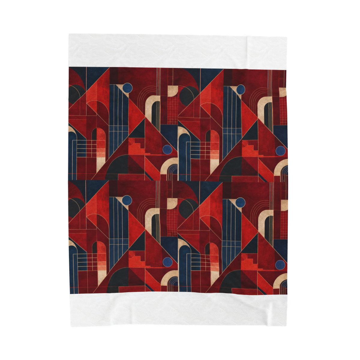 Zoitra Crimson Meridian Velveteen Blanket — gallery view 1 of 8