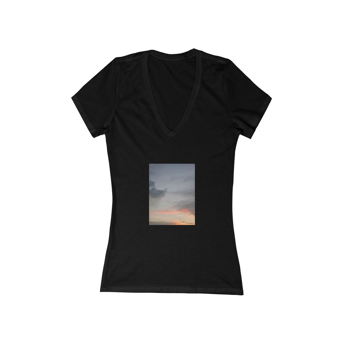Zoitra Dusk Horizon V-Neck Tee — gallery view 1 of 2