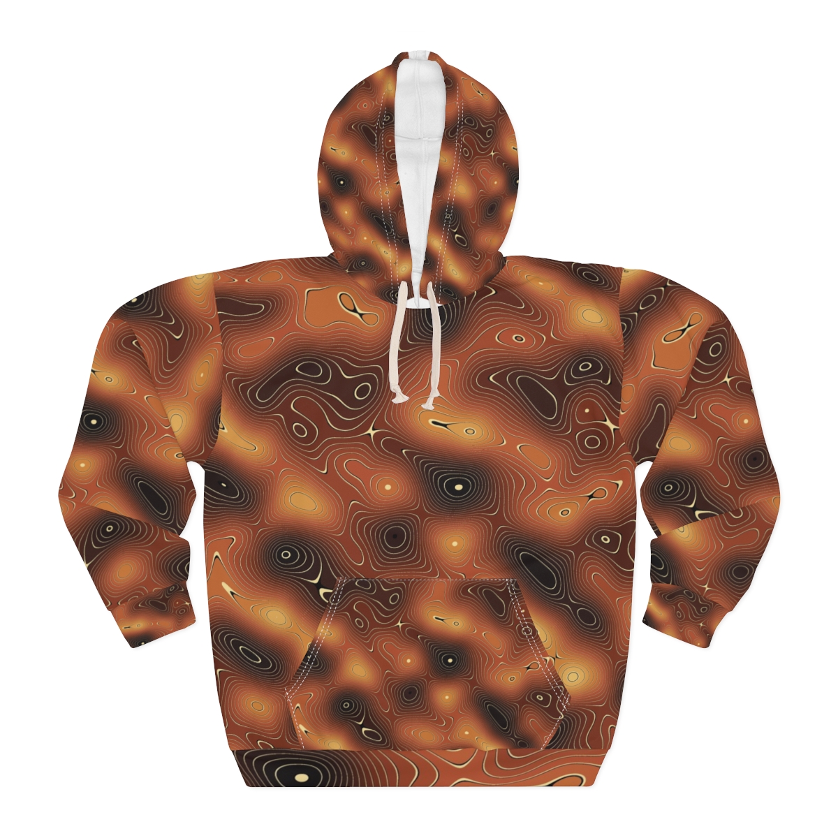 Zoitra Ember Strata All Over Print Hoodie — Luxury Edit from Zoitra Collective