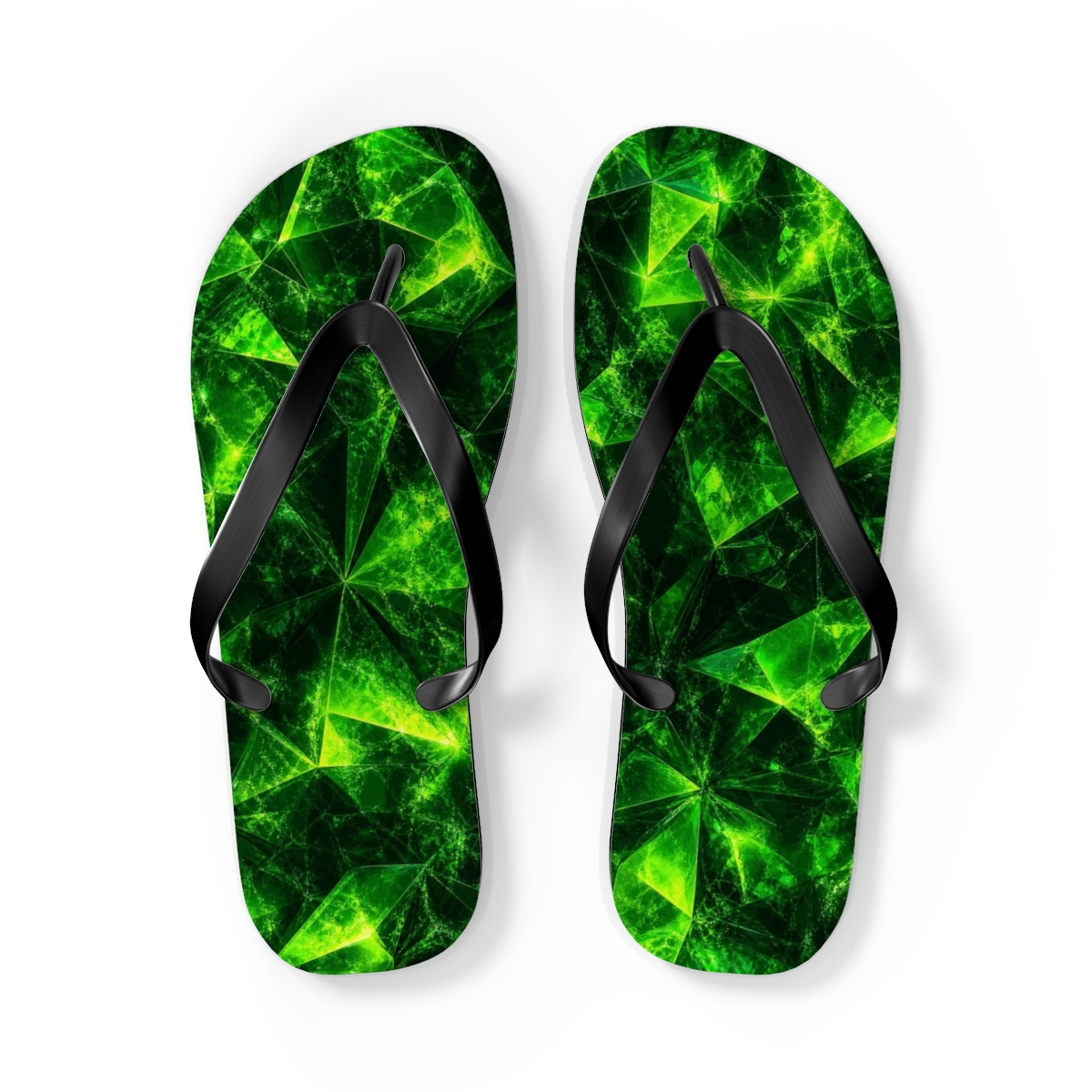 Zoitra Emerald Facet Flip Flops — gallery view 1 of 5