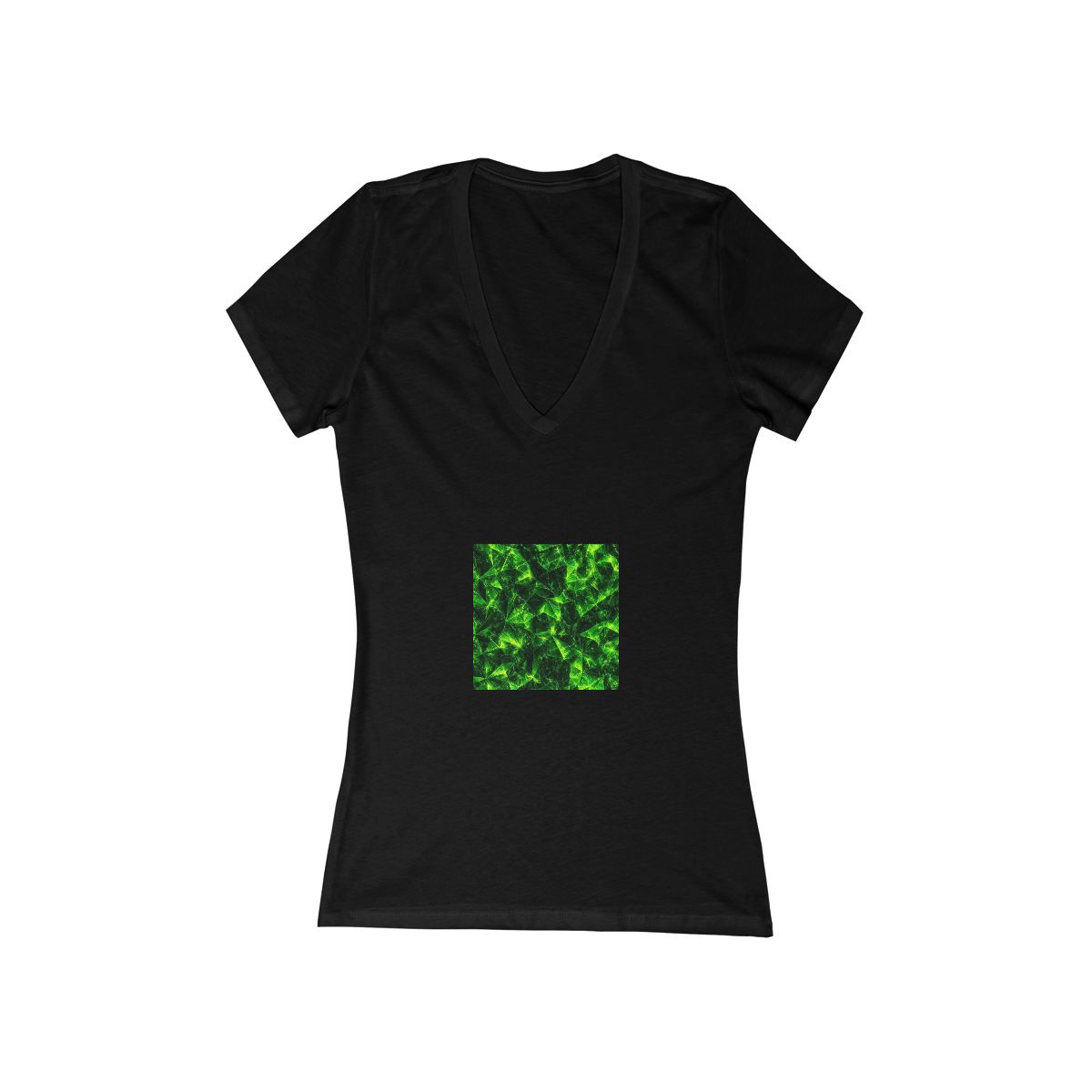 Zoitra Emerald Facet V-Neck Tee — Luxury Edit from Zoitra Collective