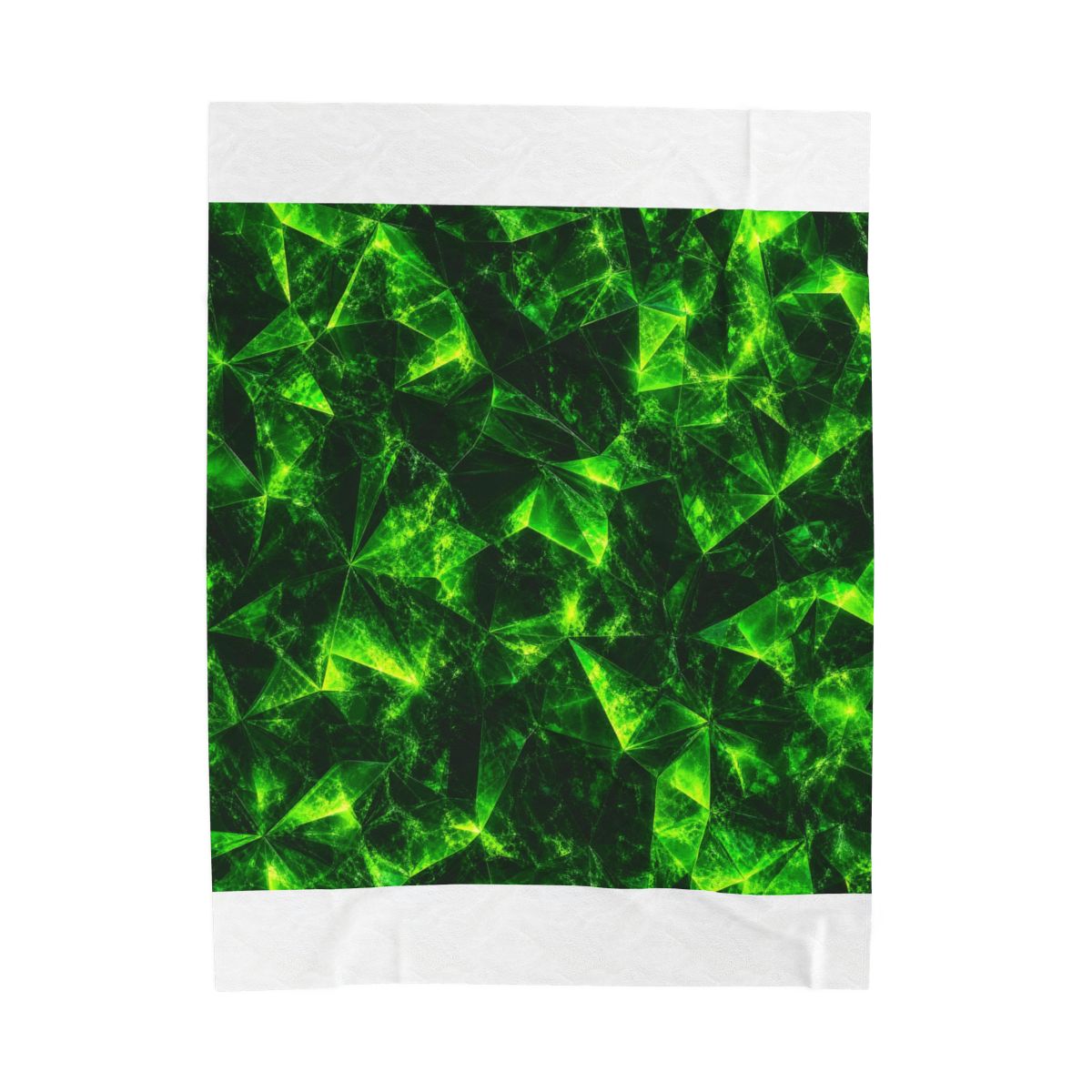 Zoitra Emerald Facet Velveteen Blanket — gallery view 1 of 8