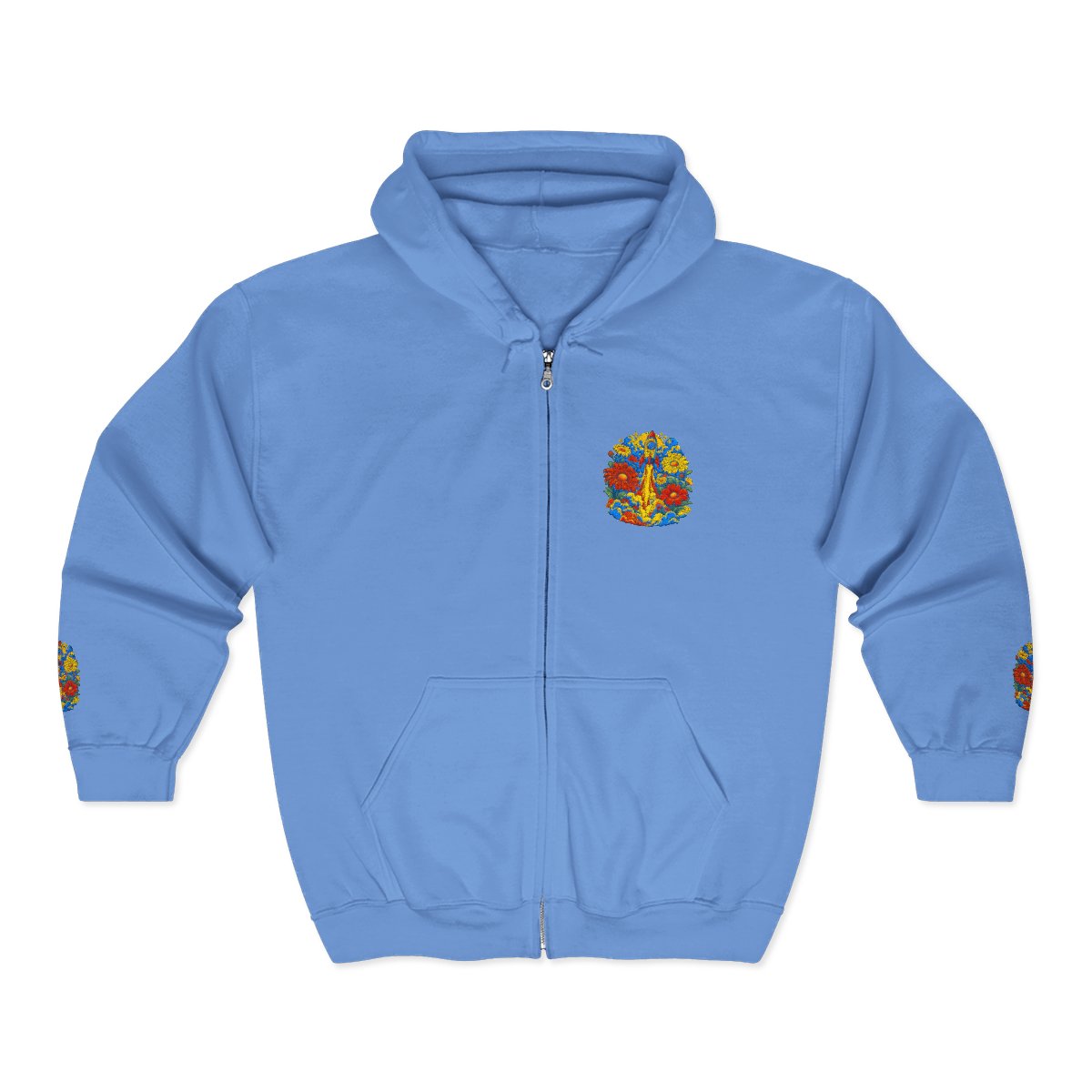 Zoitra Flower Launch Heavy Blend Hoodie — Luxury Edit from Zoitra Collective