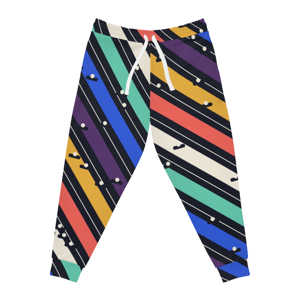 Zoitra Frequency Stripe Athletic Joggers — Luxury Edit from Zoitra Collective
