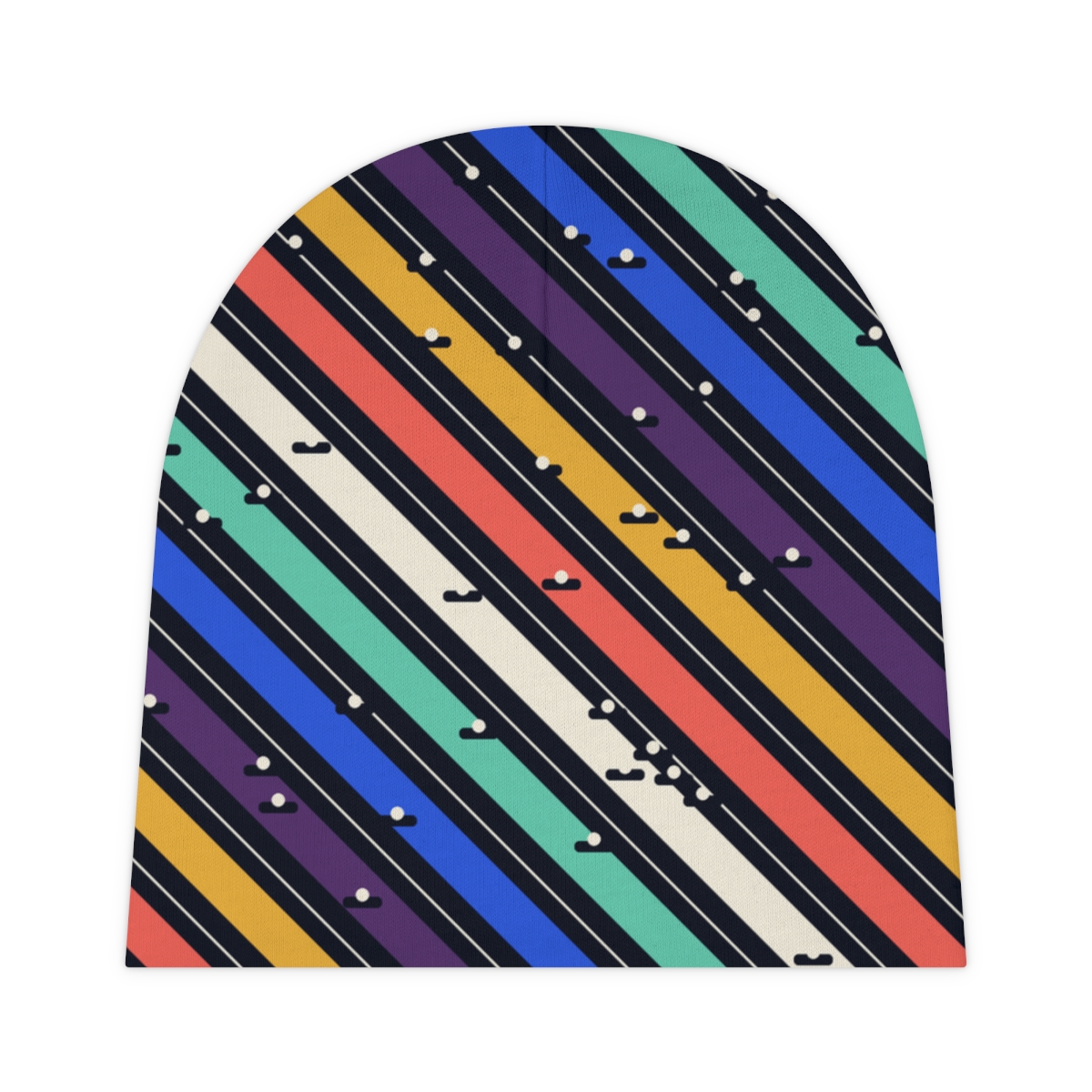 Zoitra Frequency Stripe Baby Beanie — gallery view 1 of 4