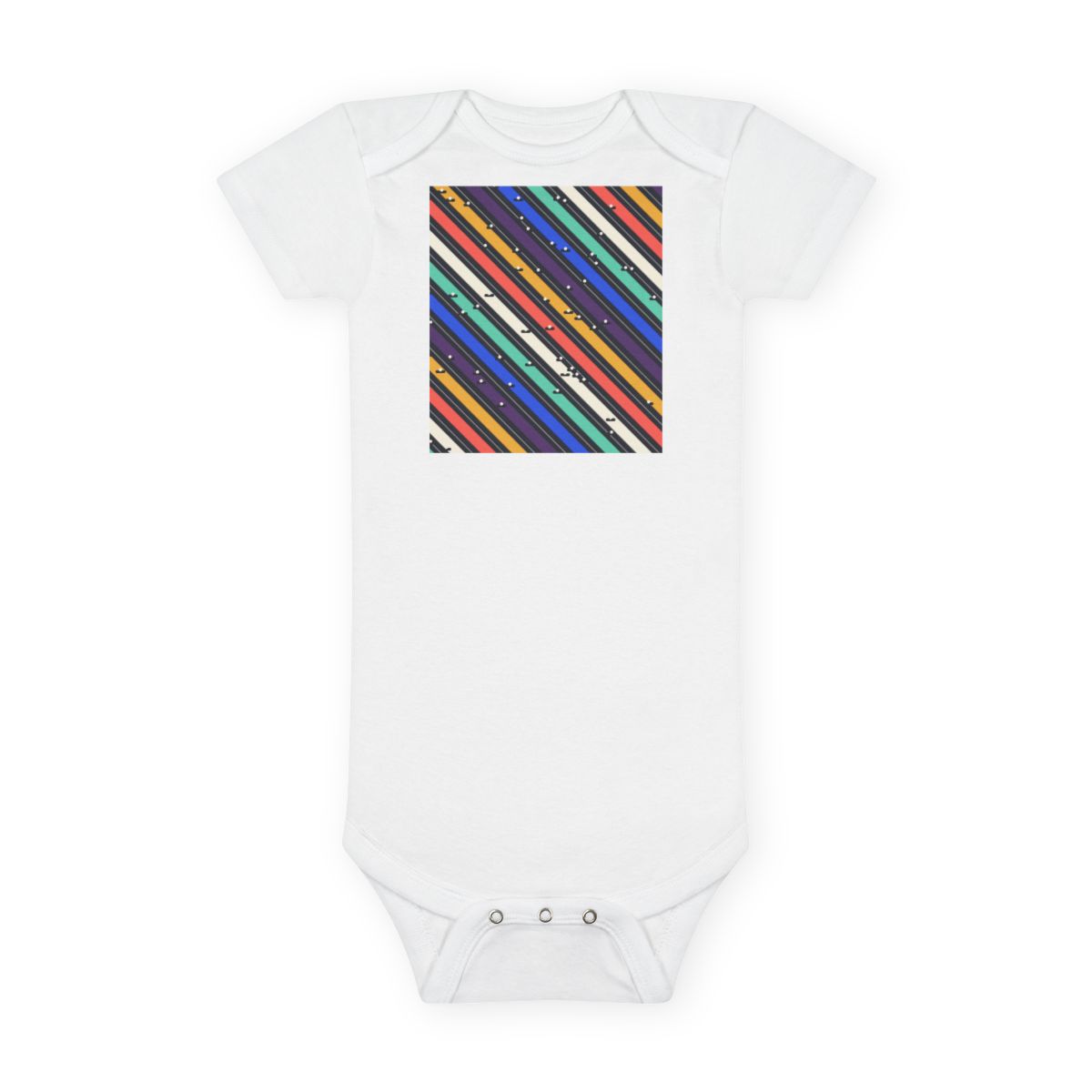 Zoitra Frequency Stripe Baby Bodysuit — Baby & Kids from Zoitra Collective