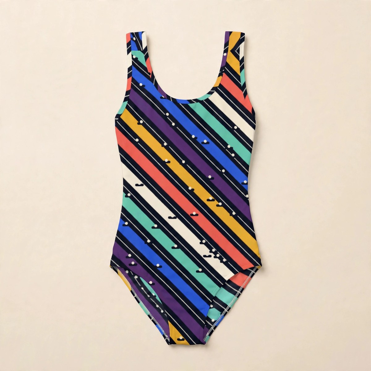 Zoitra Frequency Stripe One-Piece Swimsuit — gallery view 1 of 4