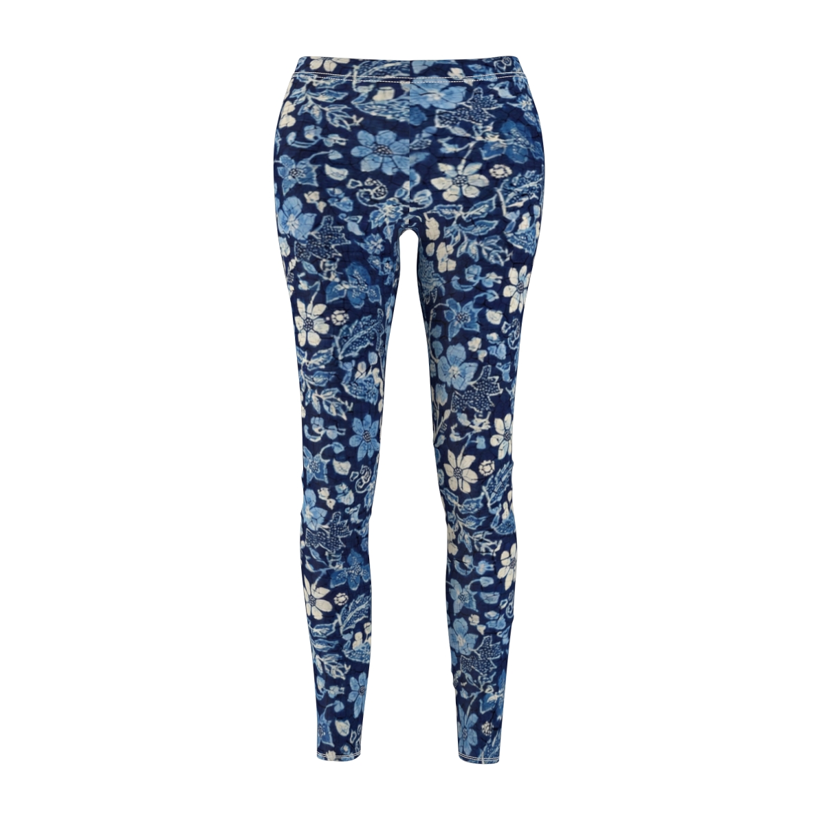 Zoitra Indigo Batik Bloom All Over Print Leggings — Apparel from Zoitra Collective