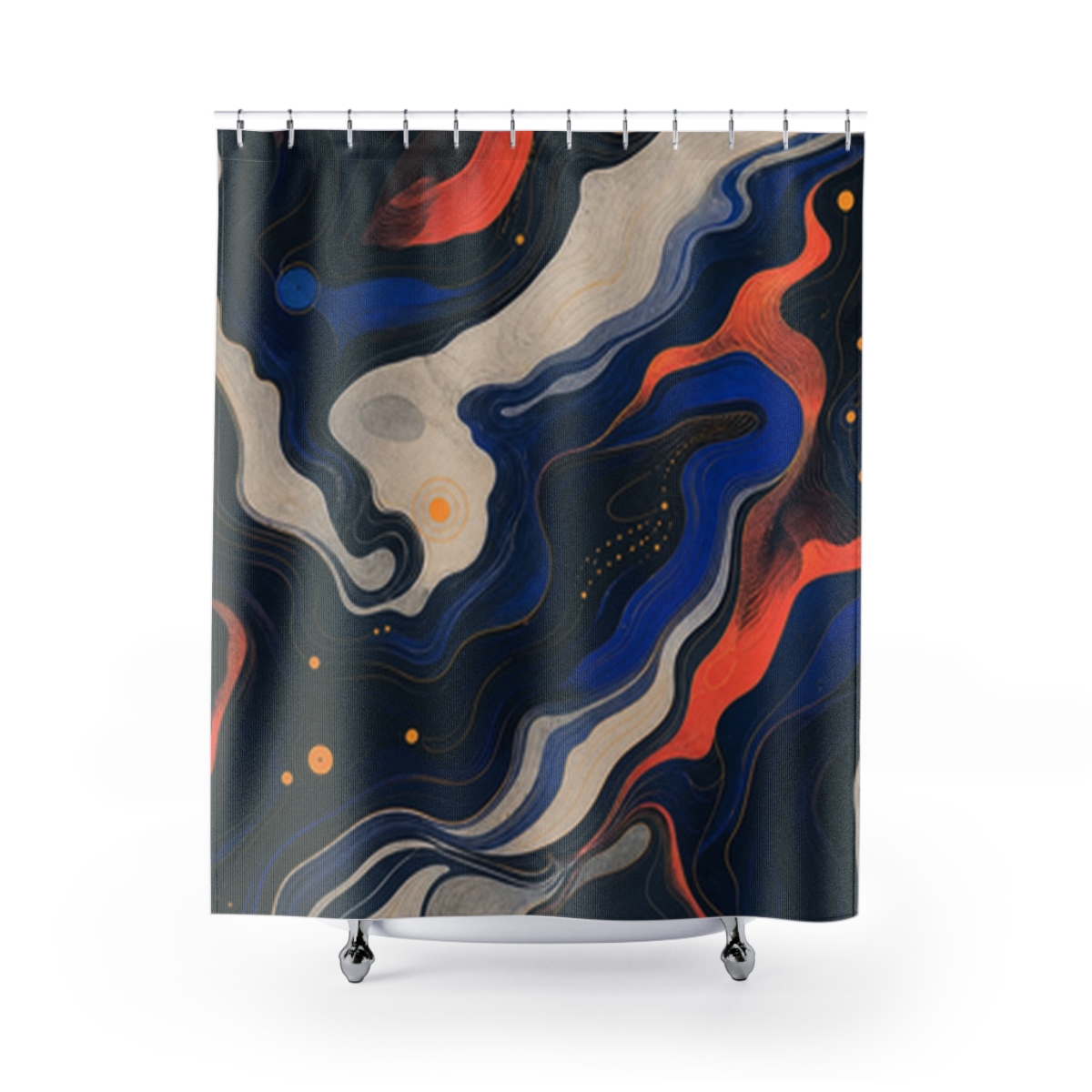 Zoitra Liminal Current Shower Curtain — Luxury Edit from Zoitra Collective