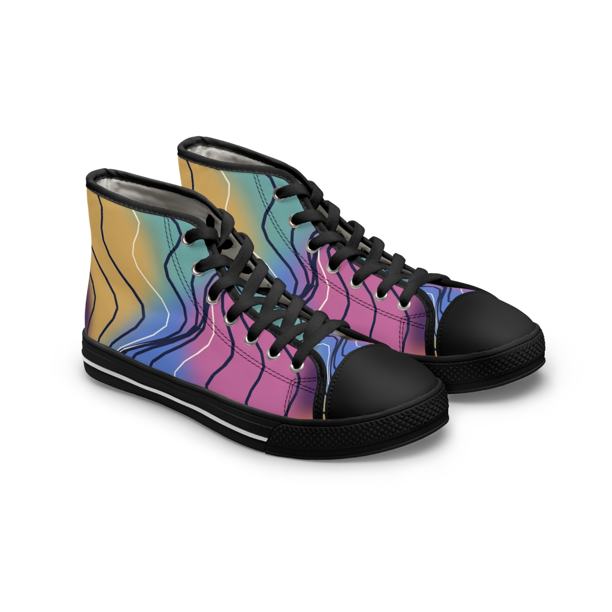 Zoitra Mineral Wave Women's High-Top Sneakers — gallery view 1 of 8