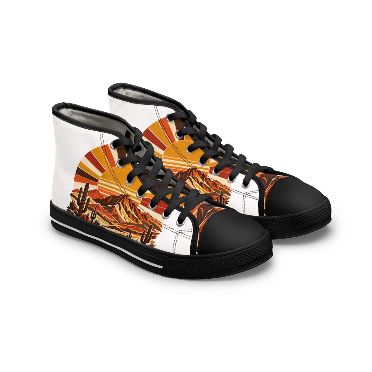 Zoitra Mojave Sunburst Women's High-Top Sneakers — Footwear from Zoitra Collective