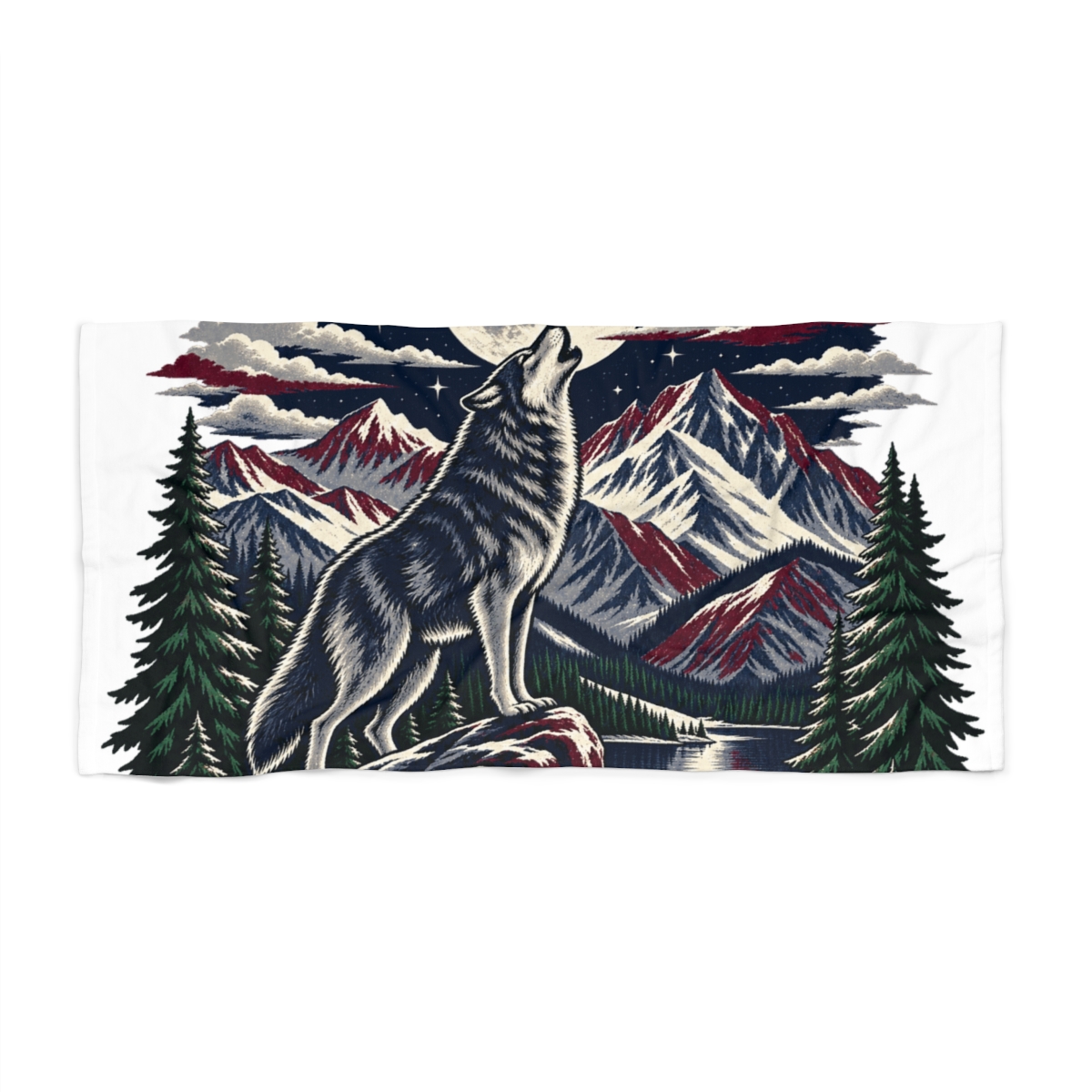 Zoitra Moonlit Howl Beach Towel — Swim & Resort from Zoitra Collective