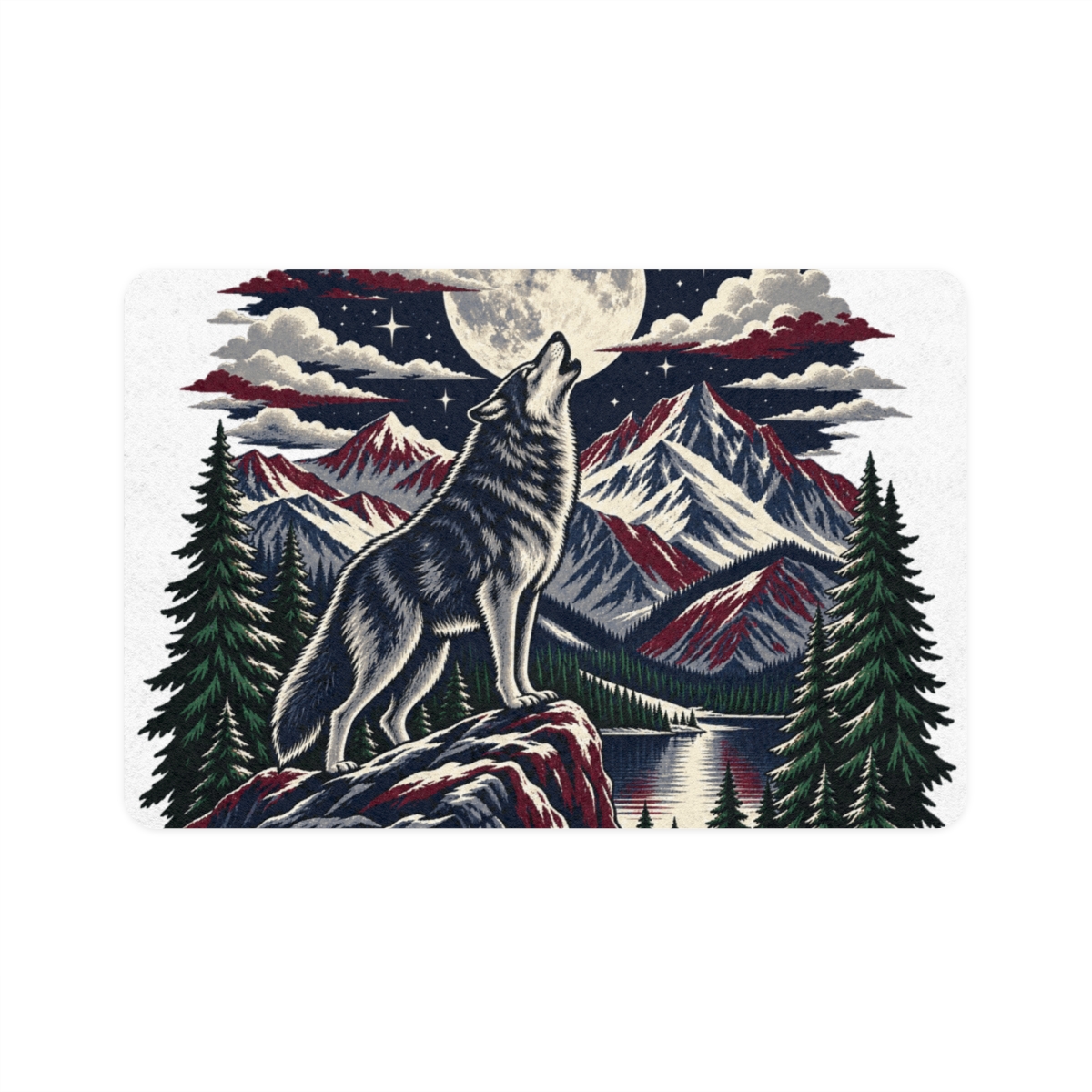 Zoitra Moonlit Howl Pet Food Mat — Pet from Zoitra Collective