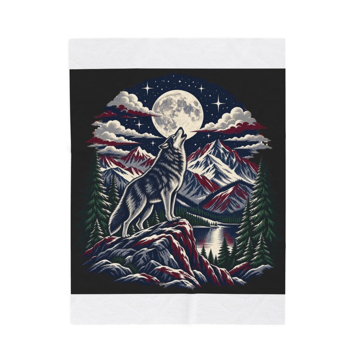 Zoitra Moonlit Howl Velveteen Blanket — gallery view 1 of 8