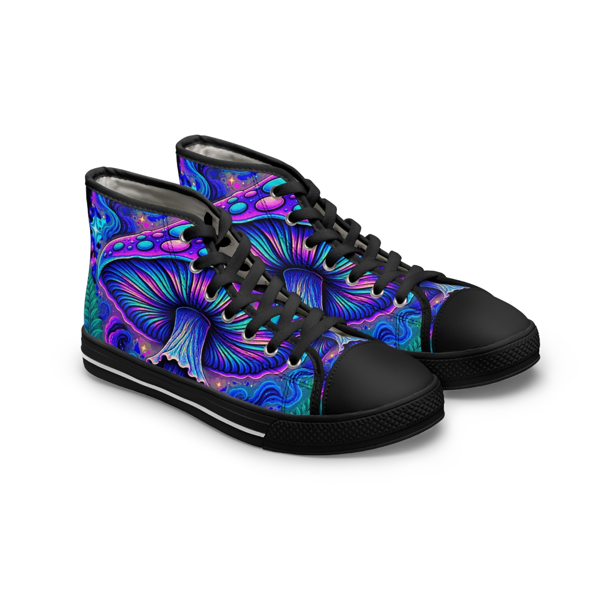 Zoitra Mycelium Moon Men's High-Top Sneakers — Luxury Edit from Zoitra Collective