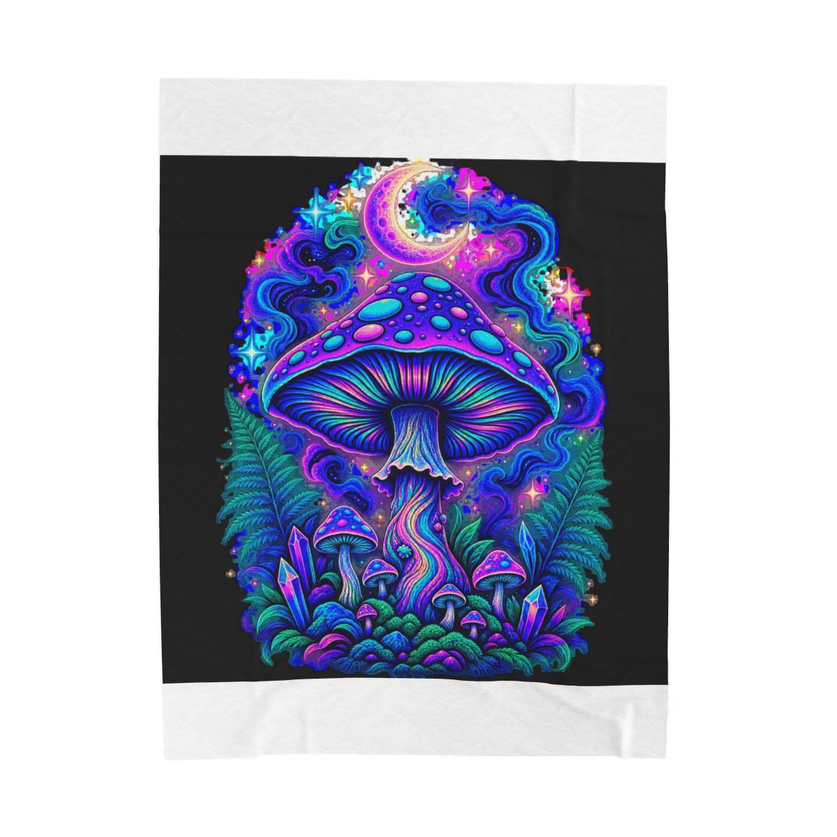 Zoitra Mycelium Moon Velveteen Blanket — Home & Gifting from Zoitra Collective