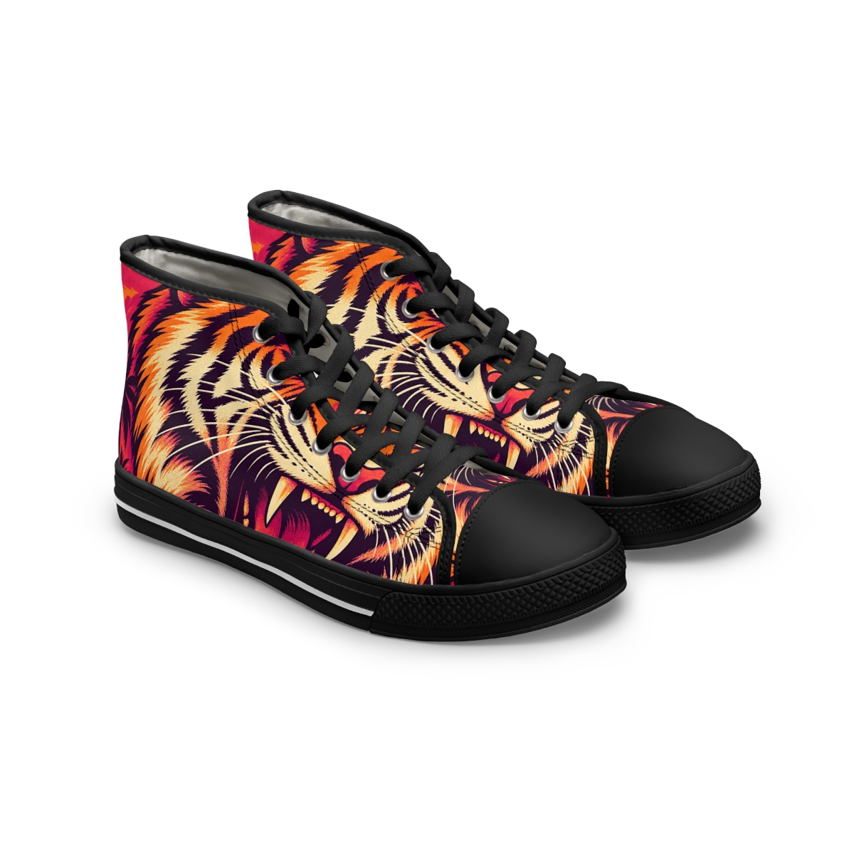 Zoitra Neon Tiger Men's High-Top Sneakers — gallery view 1 of 8