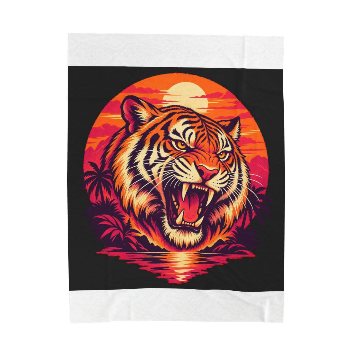 Zoitra Neon Tiger Velveteen Blanket — Home & Gifting from Zoitra Collective