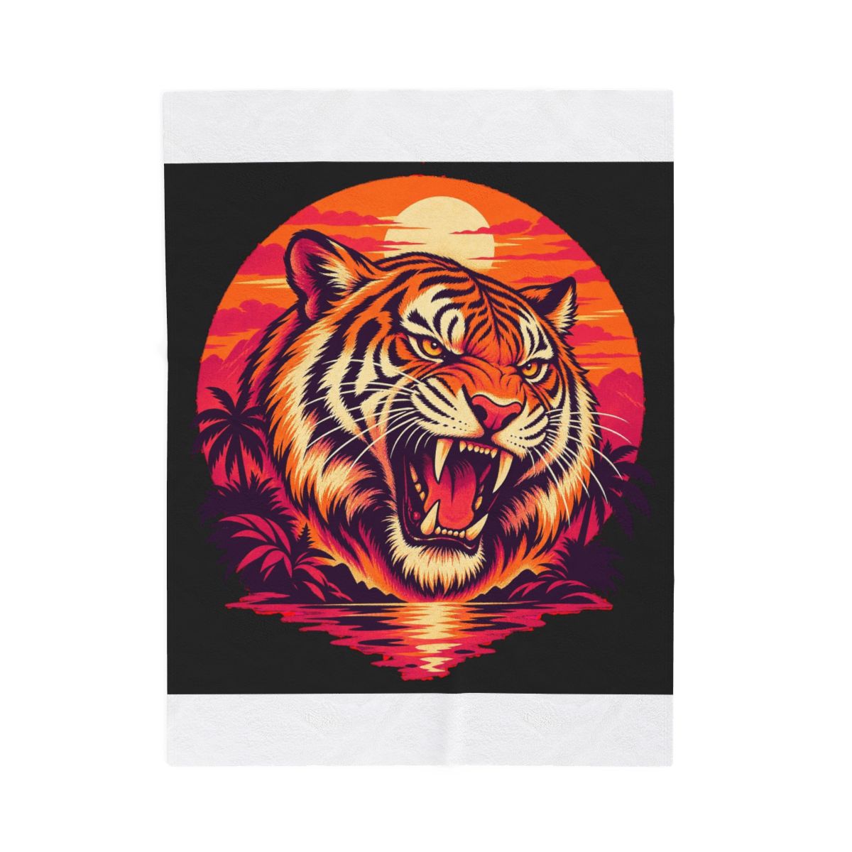 Zoitra Neon Tiger Velveteen Blanket — gallery view 1 of 8