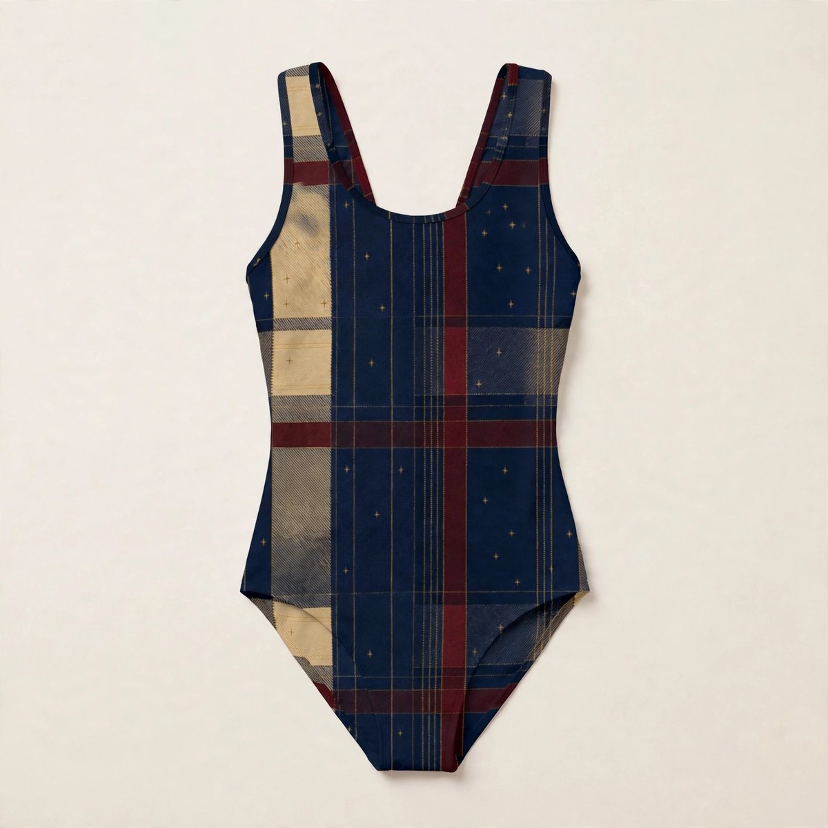 Zoitra Nocturne Plaid One-Piece Swimsuit — gallery view 1 of 4
