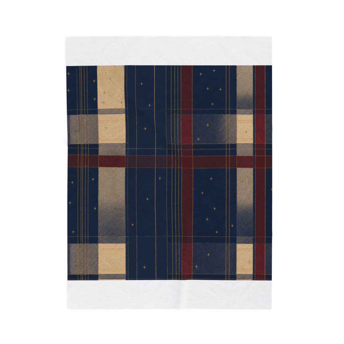 Zoitra Nocturne Plaid Velveteen Blanket — gallery view 1 of 8