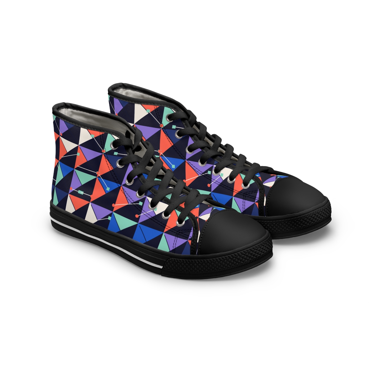 Zoitra Prism Circuit Women's High-Top Sneakers — Luxury Edit from Zoitra Collective