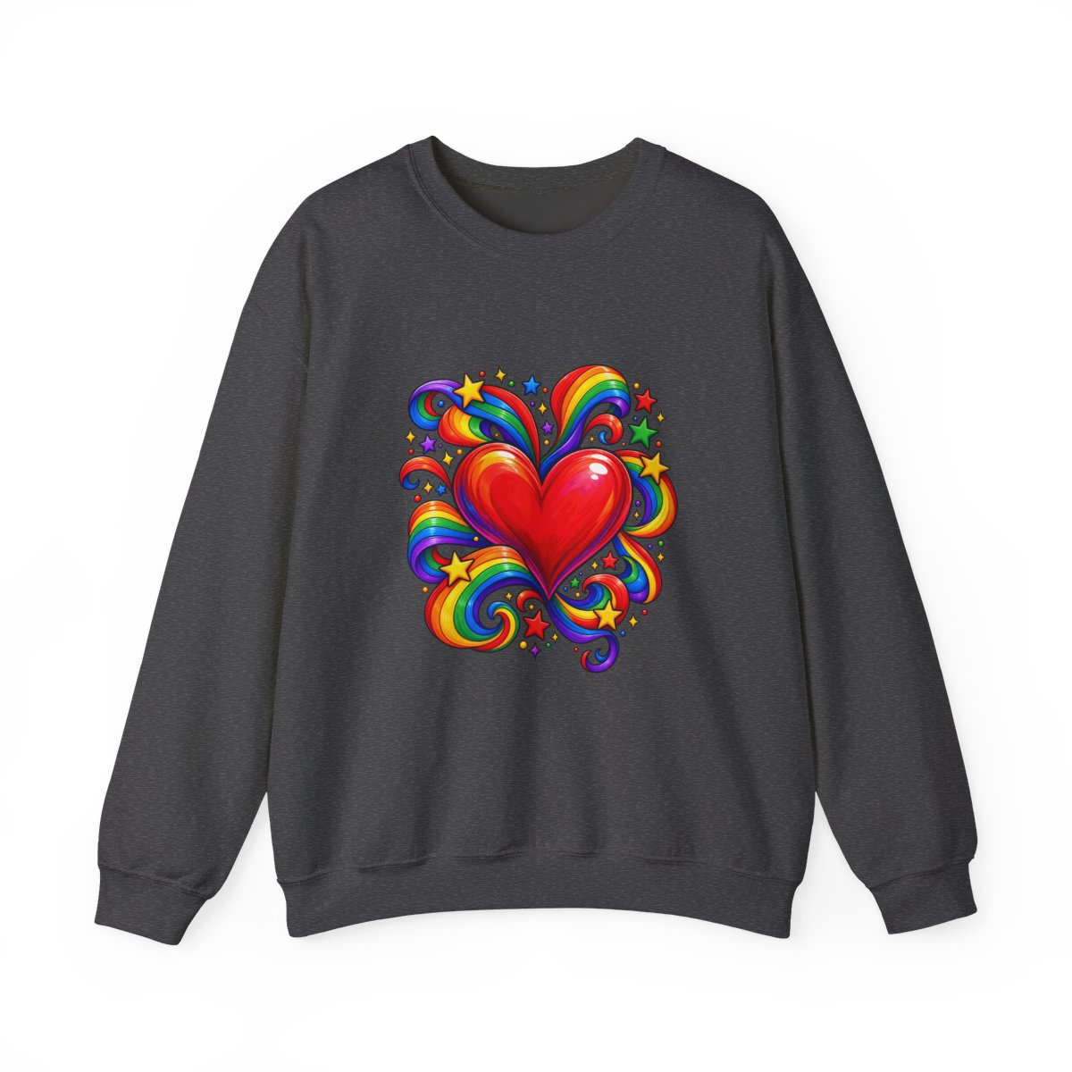 Zoitra Rainbow Pulse Heavy Blend Crewneck — Luxury Edit from Zoitra Collective