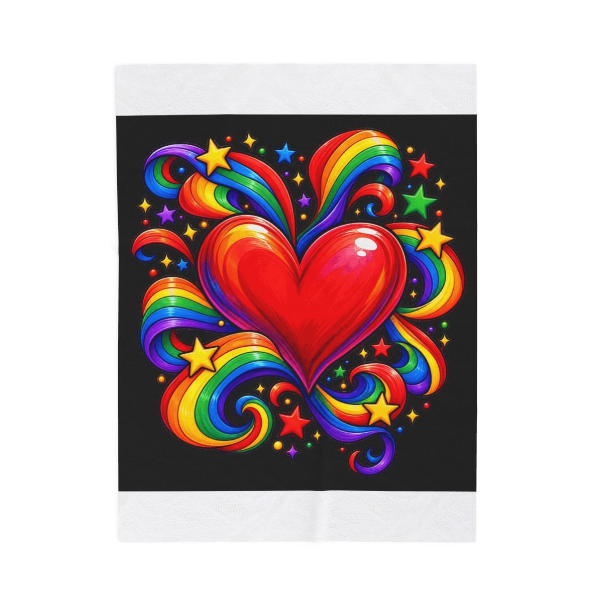 Zoitra Rainbow Pulse Velveteen Blanket — gallery view 1 of 8