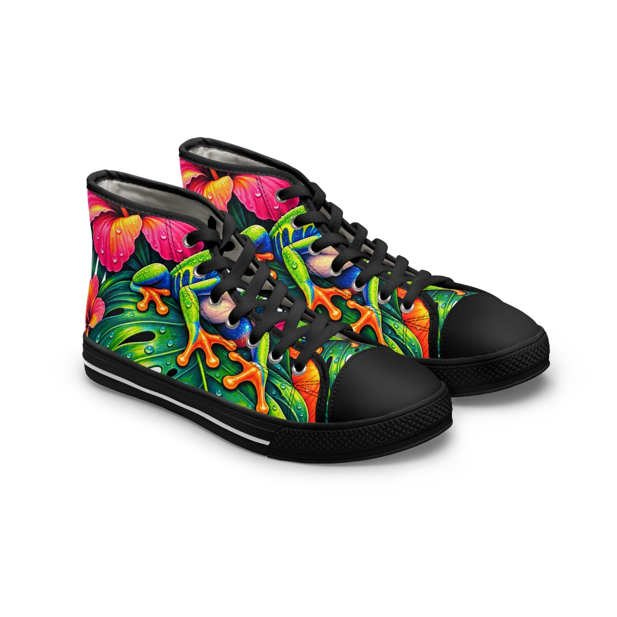 Zoitra Rainforest Chorus Women's High-Top Sneakers — Luxury Edit from Zoitra Collective