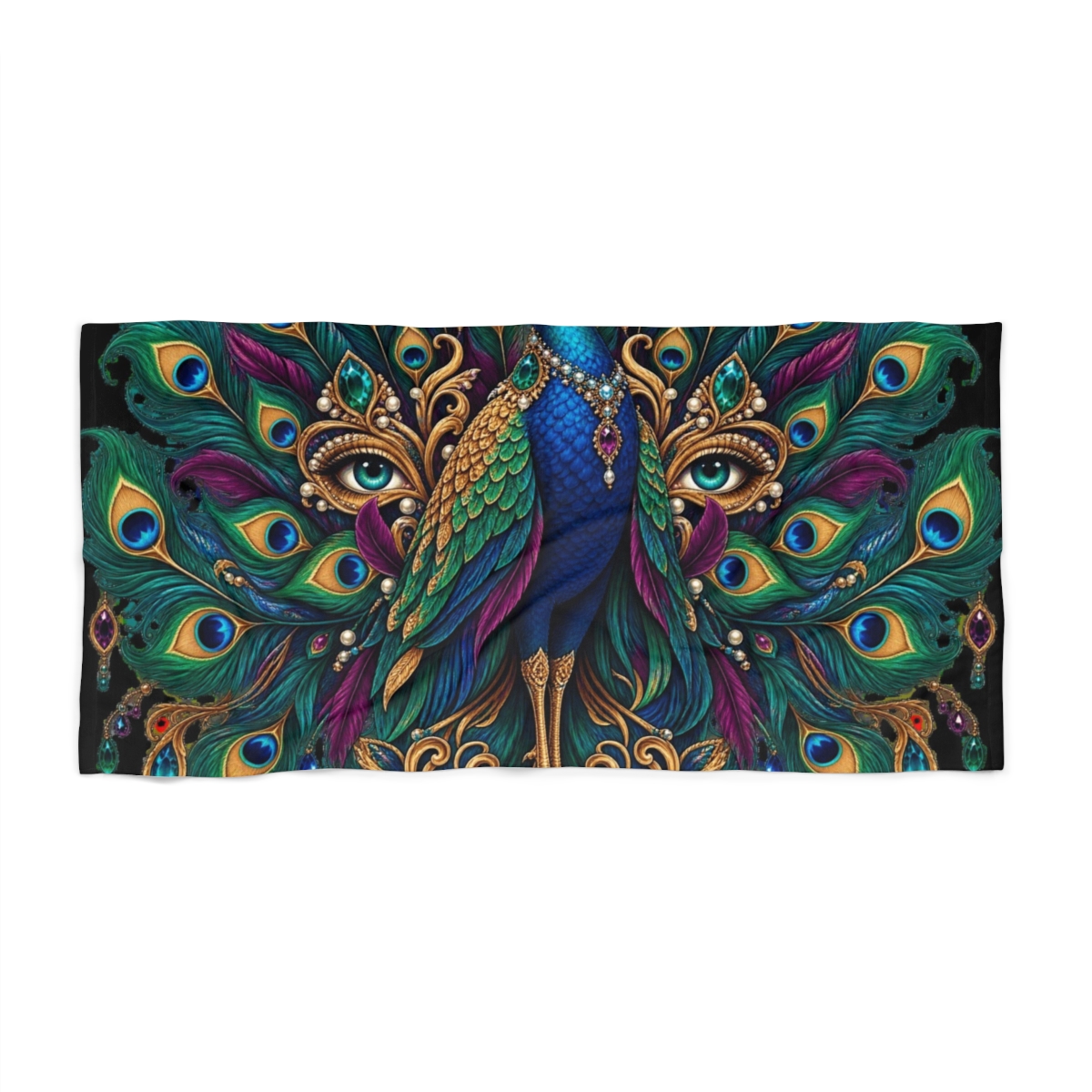 Zoitra Regal Peacock Beach Towel — Swim & Resort from Zoitra Collective