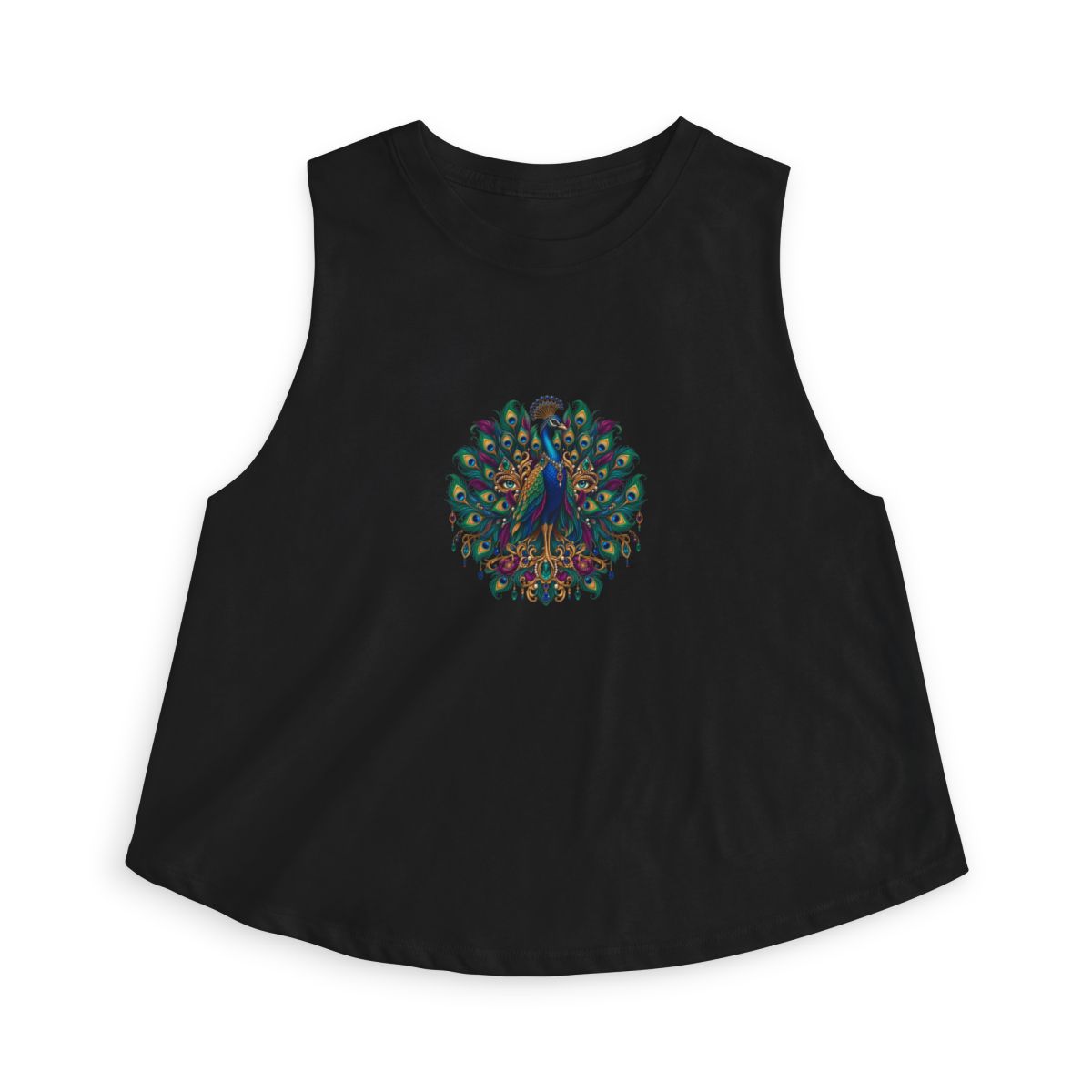 Zoitra Regal Peacock Crop Tee — Apparel from Zoitra Collective