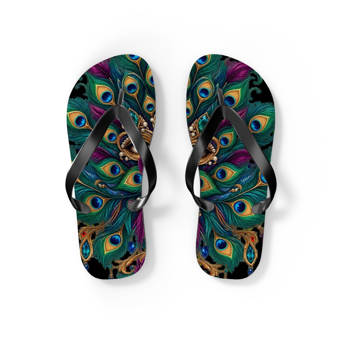 Zoitra Regal Peacock Flip Flops — Footwear from Zoitra Collective
