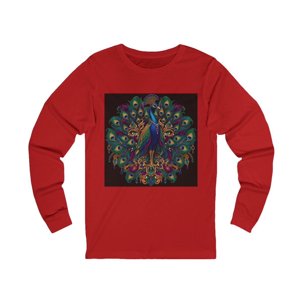Zoitra Regal Peacock Long Sleeve Tee — Outerwear from Zoitra Collective