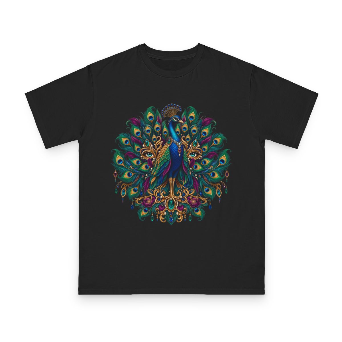 Zoitra Regal Peacock Organic Tee — gallery view 1 of 5