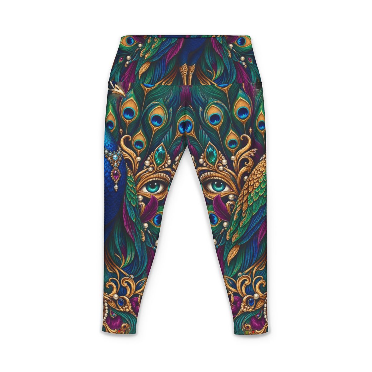 Zoitra Regal Peacock Women's Yoga Pants — Apparel from Zoitra Collective